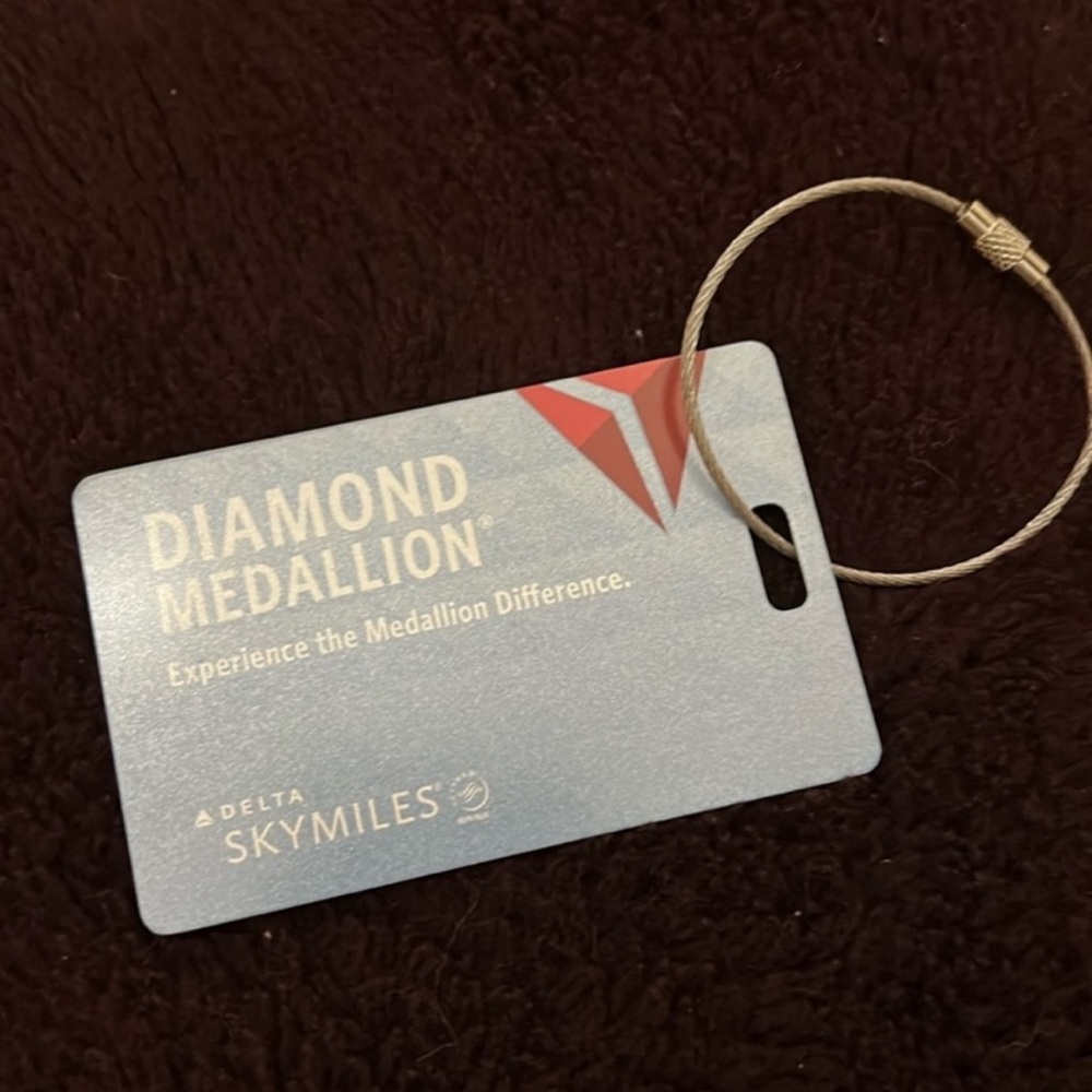 DELTA AIR LINES DIAMOND MEDALLION METAL BAG TAG